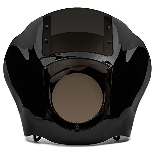 NEW Black & Smoke Quarter Fairing Windshield Kit Compatible with Harley Davidson XL FXR Dyna