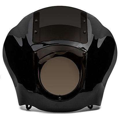 NEW Black & Smoke Quarter Fairing Windshield Kit Compatible with Harley Davidson XL FXR Dyna