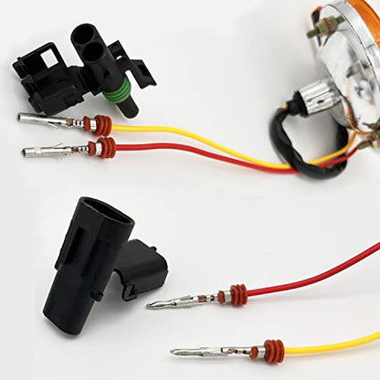 26 Kits Weather Pack Connectors Kit Automotive Electrical Connectors Waterproof Electrical Wire Connectors Terminal Kit 1/2/3/4 Pin 18-14 AWG - size: 1-4pin/26kit/18-14AWG