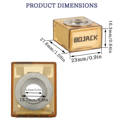 BOJACK MRBF 50A, 58V DC Terminal Fuse Block - Single Stud 5/16" (M8), Compact Marine Rated, IP66 Waterproof Ignition Protected Battery Fuse - 50 AMP - style: 50A
