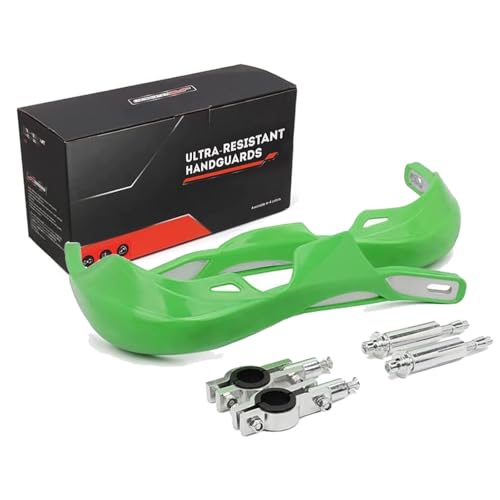 JFG RACING Motorcycyle Hand Guards,7/8" and 1 1/8" Handlebar Dirt Bike Handguards Accessories Universal for KX KXF KLX 110 250 300 450 Dirt Pit Bike ATV Electric Dirtbike Motocross Enduro-Green - color: green