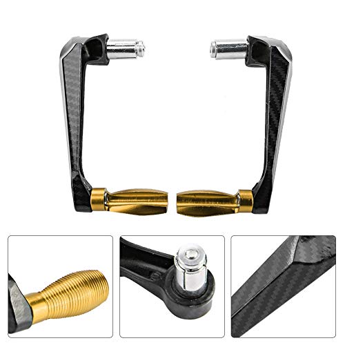 7/8inch Universal 22MM CNC Handlebar Brake Clutch Lever Hand Guard Protector for Motorcycle (Gold)