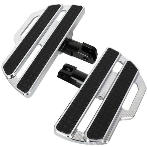 Motorcycle CNC Aluminum Rider Footboard, Adjustable Front Footrests Highway Pegs Compatible with Honda Gold Wing GL1800/Goldwing GL1800 F6B 2001-2024 Chrome - color: Chrome