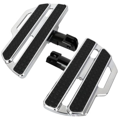 Motorcycle CNC Aluminum Rider Footboard, Adjustable Front Footrests Highway Pegs Compatible with Honda Gold Wing GL1800/Goldwing GL1800 F6B 2001-2024 Chrome - color: Chrome
