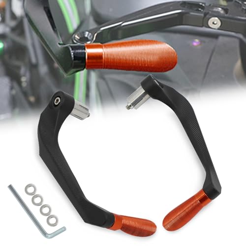 CHIFUN 7/8" Motorcycle Brake Clutch Lever Guard Protector Universal Aluminum Hand Guard Replacement for Yamaha Kawasaki Suzuki Honda Ducati BMW Motorbike Scooters Mountain Bikes(Orange) - color: Orange