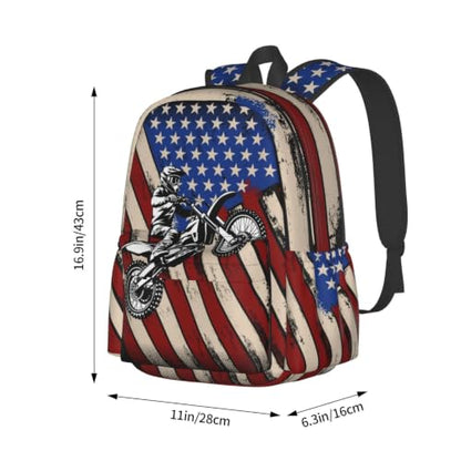 Motocross Backpack Bookbag Laptop Backpacks Multipurpose Daypack for Boys Girls School Men Women Travel Hiking - color: Motocross