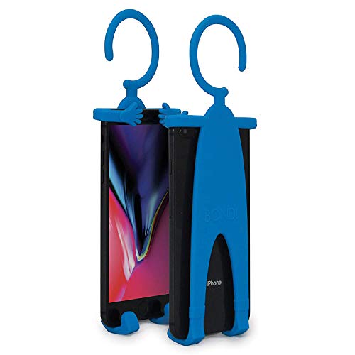 Bondi Plus Flex Phone Holder and Stand - Adjustable Flexible Silicone Case Hanging Mount for Car Bike and Desk up to 6.75" Large Cell Phones - iPhone Xs XR 11 SE - Samsung Galaxy S10 S20 – Turquoise - color: Turquoise