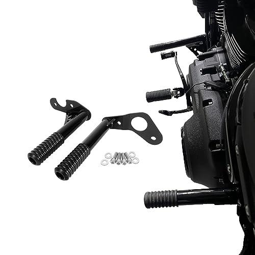 Passenger Footpegs Crash Bar Support Portection Fit for Harley Softail Street Bob FXBB, Low Rider FXLR, Heritage Classic 2018 2019 2020 2021 2022 2023 2024 2025 - color: Passenger