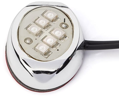 Oznium LED Modules (Round Chrome, Pink LED) - color: Pink LED, size: Round Chrome
