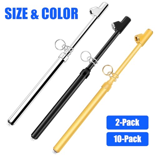 2-Pack Dual Head Tire Pressure Gauge – Heavy Duty 10-150 PSI Air Pressure Gauge with Stainless Steel Body, Metal Nozzle & Durable Plated Brass – for Cars, Trucks, Bikes, RVs (Black) - color: Black, size: 2P