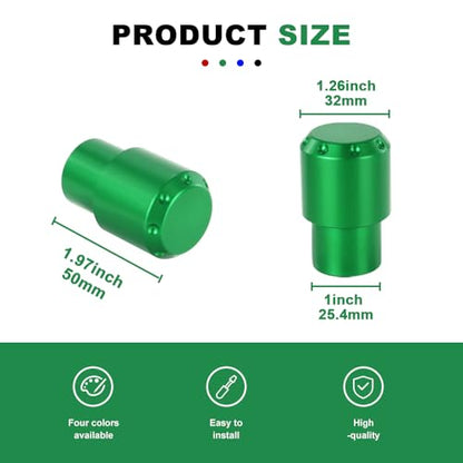 Xitomer Stylish 6061-T6 Aluminum Crash Bar Guard Balls - 4 Color Motorcycle Guardrail End Caps (Green) - color: Green