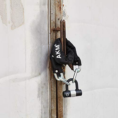 AKM Bike Lock Chain Lock 120cm/4ft Heavy Duty Durable 12mm Thick Anti-Theft Bicycle Chain Lock with 4Keys Security 16mm U Lock Disc Lock for Bicycle,Moped,Scooter,Motorcycle - size: 4ft/120cm x 12mm Diameter Chain with Lock