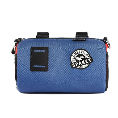 Bike Handlebar Bag Waterproof Bicycle Front Bag with Shoulder Strap, Handlebar Bags for Bicycles, Bike Pouch Frame Rack Bag, Cycling Storage Accessories (dark blue, 1.5 L) - color: dark blue, size: 1.5 L