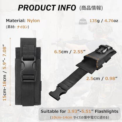 Azarxis Tactical Mini Belt Pouches, Multi-Purpose Small Battery Case Compact Utility EDC Card Slot Holder Waist Bags Military Molle Pack Sundries Storage Pack - color: #03 Black - Style B