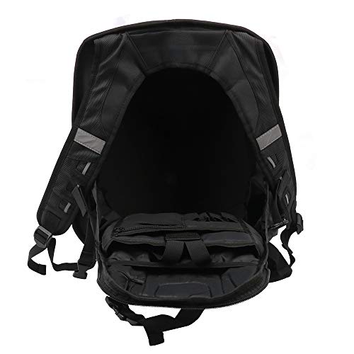 JFG RACING Motorcycle Backpack 30L,Universal Hard Shell Helmet Hardshell Riding Back Pack for Men Women-Grey Black - color: Grey Black