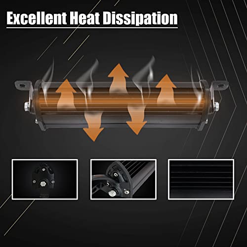 7 Inch Slim LED Light Bar for Truck Tractor, 12V-60V Small LED Work Light Pods Off Road Auxiliary Fog Lights 60W 6000lm, ATV Lawn Mower Golf Cart Pit Dirt Bike MTB eBike Night Riding Headlight - color: 7 Inch