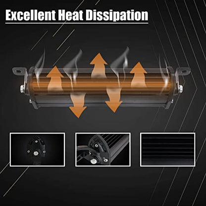 7 Inch Slim LED Light Bar for Truck Tractor, 12V-60V Small LED Work Light Pods Off Road Auxiliary Fog Lights 60W 6000lm, ATV Lawn Mower Golf Cart Pit Dirt Bike MTB eBike Night Riding Headlight - color: 7 Inch
