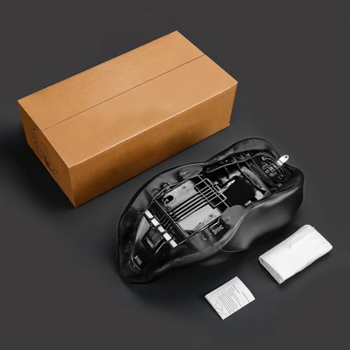 C.C. RIDER Motorcycle Gel Seat Hammock Seat fit for Harley Touring Road King FLHR Street Glide FLHX Road Glide FLTRX Electra Glide FLHTC 2009-2023 CVO Models 2009-2022 - color: 45#Gel Black
