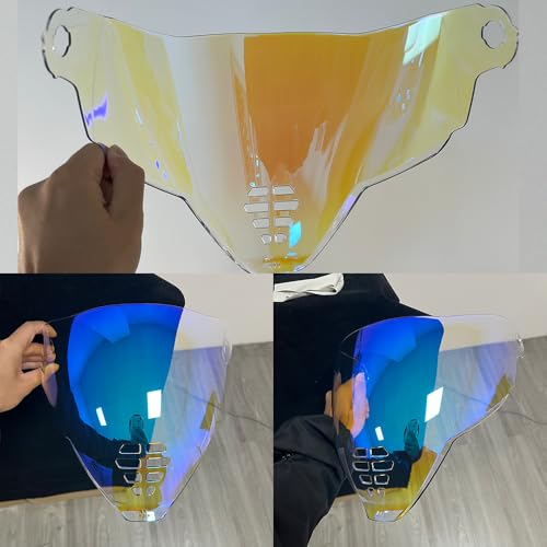 YMTSGEA Airflite Helmet Visor Replacement for IC-06.Motorcycle Helmet Shield UV Protection Compatible with Airflite IC-06 (Revo Clear Blue) - color: Revo Clear Blue
