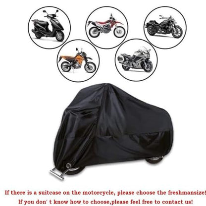 Motorcycle Cover for Honda NT1100 NT 1100, Heavy Duty Outdoor Waterproof Motorbike Rain Storage Shelter with Lock Holes Anti-UV Dustproof Breathable Black,L - size: Large