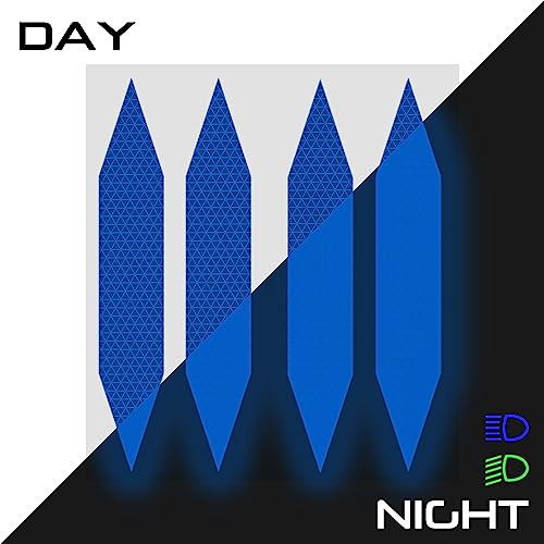 SlickMod - Reflective Hexagon Decal Sticker Stripes for Motorcycle Helmet - High Visibility Safety (3. Blue) - color: 3. Blue