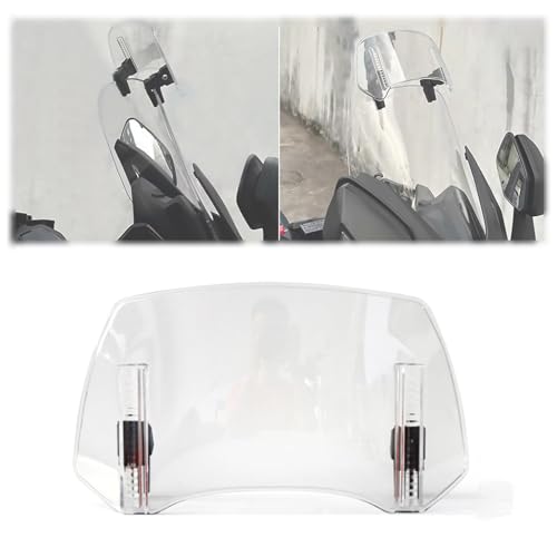 Motorcycle Windshield for Suzuki Burgman 200 2009-2023, Heightened Windshield Spoiler Clip Windshield Deflector Protector Adjustable Motorcycle Windshield Extension,D/300 - color: D/300
