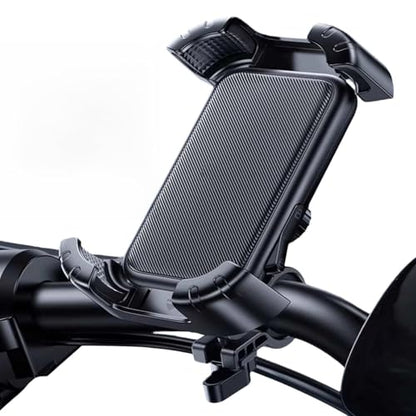 Motorcycle Phone Holder for 15-28mm Handlebar, 360° Rotation Bike Phone Mount Vibration Damping, Compatible with Yamaha RAYZR & Bike