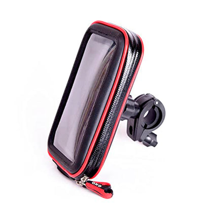 Upgrade Waterproof Motorcycle Phone Holder Bag Bicycle Rainproof GPS Phone Holder Bike Handlebar Support Moto Mount Card Slots (L) - size: L