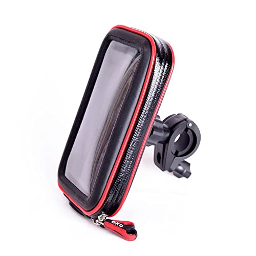 Upgrade Waterproof Motorcycle Phone Holder Bag Bicycle Rainproof GPS Phone Holder Bike Handlebar Support Moto Mount Card Slots (L) - size: L