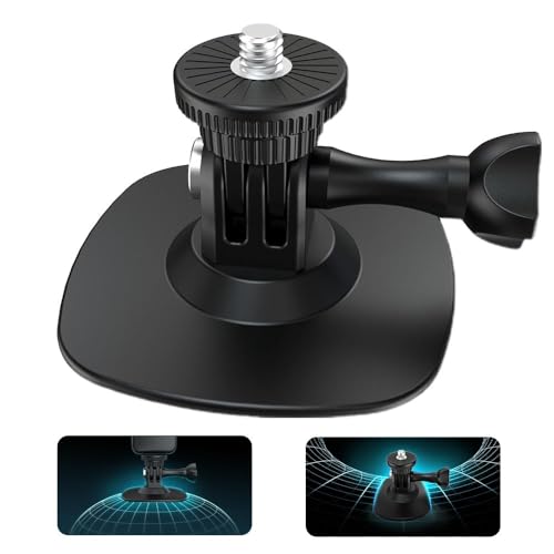 Flexible Adhesive Mount Kit for insta360 X Series, GoPro Max, and Hero Series - Helmet Base - Sports Camera Accessories for Any Flat or Curved Surface - color: Black/1PC