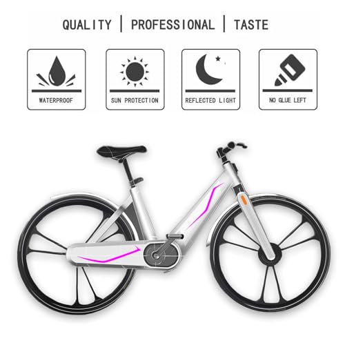 Awonderful Motorcycle Fairing Sticker Decal, Reflective Vinyl Decal with Strong Stickiness for Kawasaki Ninja400 H2 H2SX,4 Pcs Per Set (Lavender) - color: Lavender
