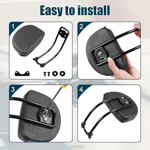 Motorcycle Passenger Backrest Sissy Bar With Back Rest Cushion Pad Compatible With For Harley Sportster S 1250 RH1250S 2021 2022 2023 2024 2025 Sissy Bar Backrest