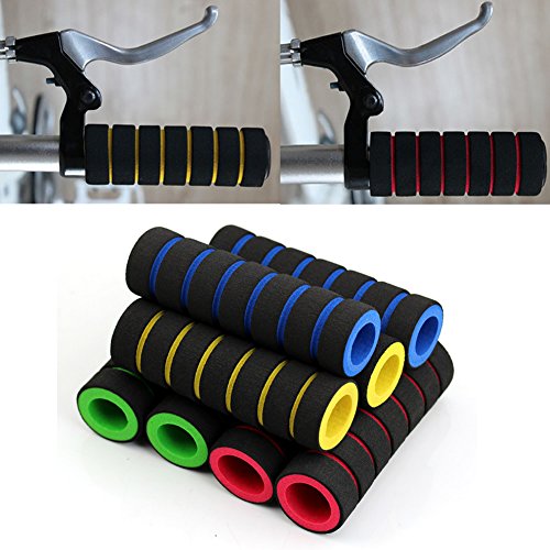 1 Pair Nonslip Foam Sponge Bike Motorcycle Handle Grip - color: Green