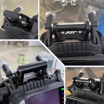 for CFMOTO 450MT MT450 Ibex 450 2024-2025 Motorcycle GPS Phone Holder Auxiliary Device Mount Navigation Extension Brackets(22mm) - size: 22mm