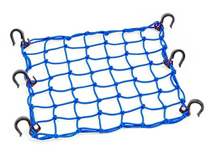 PowerTye 50153 Blue 15"X15" Cargo Net featuring 6 Adjustable Hooks & Tight 2"x2" Mesh - color: Blue