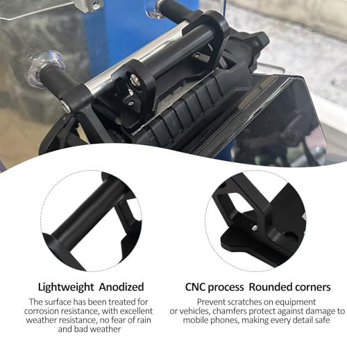 for CFMOTO 450MT MT450 Ibex 450 2024-2025 Motorcycle GPS Phone Holder Auxiliary Device Mount Navigation Extension Brackets(12mm) - size: 12mm