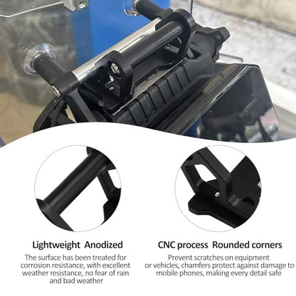 for CFMOTO 450MT MT450 Ibex 450 2024-2025 Motorcycle GPS Phone Holder Auxiliary Device Mount Navigation Extension Brackets(12mm) - size: 12mm