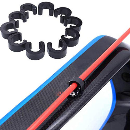 40pcs Plastic Bicycle C-Clips Clamps Housing Hose Guide Clamps Bicycles Brake Cable Derailleur Shifter Cable Fixed Clips Frame Buckle