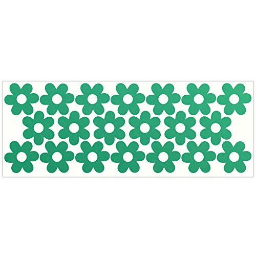 LiteMark Reflective Petal Flower Power Vinyl Stickers, Great for Laptop, Phone, Helmets, Bicycles - Light Green, Pack of 20 Pcs - color: Light Green