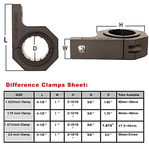 Roll Bar Clamp Kit, 1.625" Clamp Mounts for ATVs & UTVs (Pack of 4) - size: 1.625"-Clamp Kit