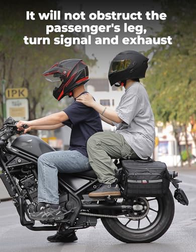 KEMIMOTO Motorcycle Saddlebags 30L(15Lx2) Large Capacity Luggage for Touring & Long Rides, Universal Fit for Cruiser Sportster Softail, Quick-Install Water-resistant Side Panniers - size: 30L