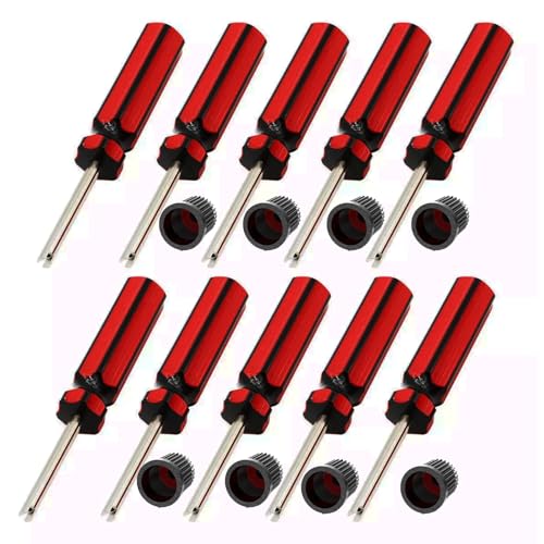 10Pcs Car Auto Screwdriver Valve Core Motorcycle Truck Bike Screwdriver Valve Stem Core Remover Tire Tube Installer Repair Tool