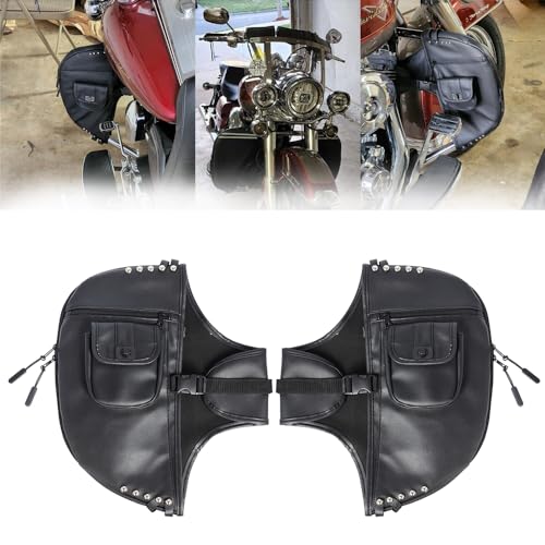 Motorcycle Highway Crash Bars Cover Soft Lowers Chaps Leg Warmer Bag Lower Wind Deflectors Engine Guard Bag For Harley Touring Trike w/Engine Guard 1980-Up