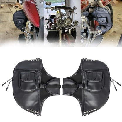 Motorcycle Highway Crash Bars Cover Soft Lowers Chaps Leg Warmer Bag Lower Wind Deflectors Engine Guard Bag For Harley Touring Trike w/Engine Guard 1980-Up