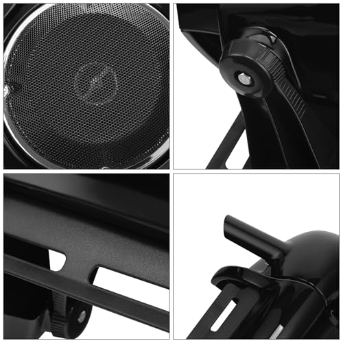 XFMT Lower Fairing Motorcycle Lower Vented Leg Fairing with 6.5" Speakers & Grills Fit for Harley Davidson Touring Road King Street Glide Electra Glide 1983-2013, Vivid Black - color: W/ Speakers & Grills For '83-'13
