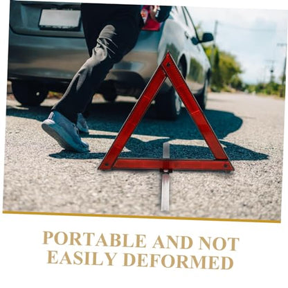 3pcs Reflective Emergency Triangle Reflectors for Vehicles High Visibility Roadside Warning Triangles Essential Traffic Safety Tools for Nighttime Use