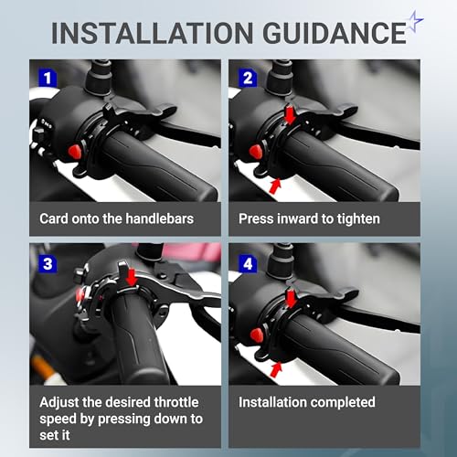BlueStars Throttle Cruise Control/Motorcycle Throttle Lock - Universal Compatible with Most Motorcycles/Electric Bikes/Scooters/ATVs - Control Assist Motorcycle Accessories