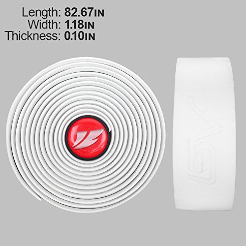 BV EVA Road Bike Handlebar Tapes, Bicycle Bar Tape, Cycling Handle Wraps – 2 Rolls - color: White