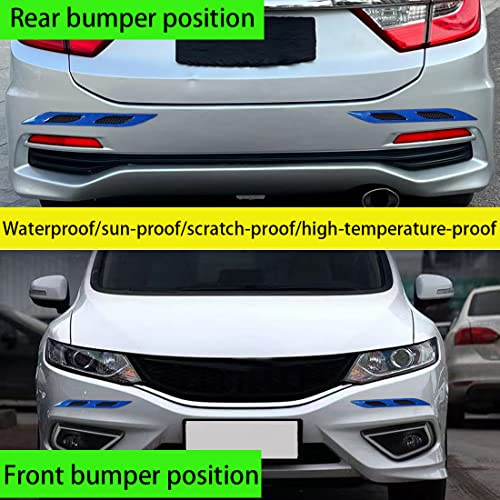 2 PCS Car Strong Reflective Stripe Stickers,Car Trunk Reflective Stickers,Night Visibility Reflective Decal,Reflective Safety Warning Stripe Stickers for Car,Truck,Motorcycle(Blue) - color: Blue