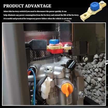 Motorcycle Battery Switches, Battery Terminal Connectors, Anti-Leakage Battery Master Disconnect Cut Off Switch, Electrical Disconnect Switches Car Accessories for Car Boat Rv Truck ATV SUV